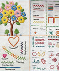 Embroidery stitch guide from New Embroidery Kit With Full Toolkit And Step By Step Tutorial For Beginners And DIY Craft Lovers