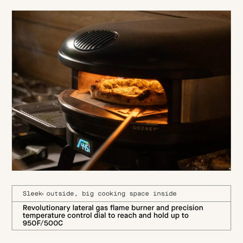 Arc XL Outdoor Pizza Oven With Propane Gas And Precision Flame Control delivering a 16-inch pizza in 60 seconds