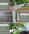 Heavy Duty Metal Watering Wand With 15 Inch Hose Nozzle Sprayer And 10 Spray Patterns, Thumb Flow Control, watering shrubs