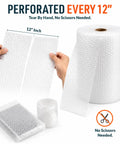 2 Pack Bubble Roll Wrap 100 Ft By 12 In Clear With Three Sixteenth Inch Small Bubbles Dense Cushioning For Fragile Dishes Packing