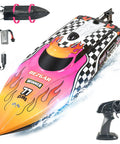 12 Inch RC Boat For Kids And Adults, Fast 25 KPH Remote Control Speed Boat With Dual Batteries, Waterproof Pool and Lake Toy displayed