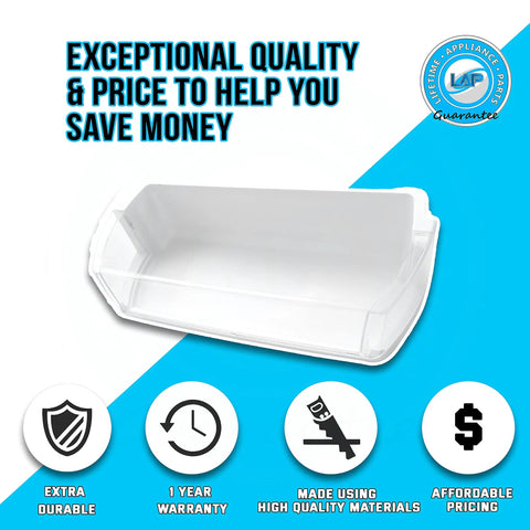 Right Door Bin Assembly Guard for Samsung Refrigerator DA63-02832A Compatible With DA97-03290A AP4170697 PS4171845 16.75 Wide 6.75 Deep 3.75 High Easy Install Durable Lifetime Replacement Part