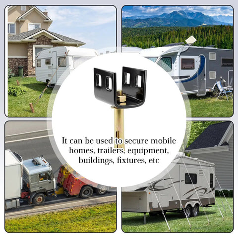 Heavy Duty Concrete Slab Anchor Kit For Mobile Homes Featuring Four Rock Solid Expansion Bolts Designed For Quick Setup And Lock Tight Holding Power To Keep Your Structure Wind Ready And Secure