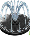 Solar Fountain Pump For Bird Bath And Garden, 3.5W glass solar panel and replaceable nozzles, water spouting feature