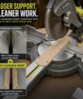 Heavy Duty Zero Clearance Miter Saw Insert For Ryobi 10 Inch Tss103 with close support around the blade for clean cuts.