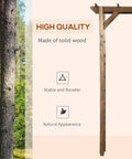 Carbonized Wood Garden Arbor For Outdoor Weddings And Ceremonies, Elegant Arch Trellis beside trees emphasizes durability and stability