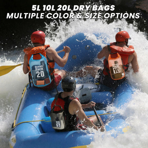 5L Waterproof Dry Bag for Kayaking and Beach Adventures Stay Dry on Any Splash with Lightweight Roll Top Dry Sack