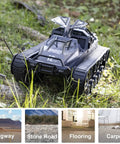 One Twelfth Scale RC Tank Beast With Fifteen Km Per Hour Top Speed, 2.4GHz Remote Control, shown on grass terrain