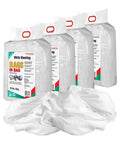 Recycled White Cleaning Rags Pack Of Four 10 Lb Bulk Cotton Cloths For Auto Shop Janitorial Manufacturing Streak Free Lint Free