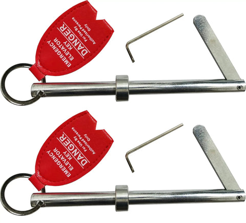 2 Pack Emergency Elevator Door Key Set With Large Tag Ring, Universal Drop Key For Rescue And Maintenance, Heavy Duty Access Tool For Elevator Doors, Firefighter Grade, Compatible With Most Brands Like KONE OTIS Thyssen Dover