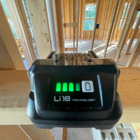18V 2.0Ah Lithium Ion Battery With Fuel Gauge For Power Tools, Lightweight Slide Type Pack At About 0.84 Lb, Long Lasting Runtime