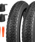 26 Inch Fat Bike Tire Set With Inner Tubes Two Pack For E-Bike Snow MTB And Tricycle Replacement 26 By 3.0 75-559 Foldable Tires Durable Nylon Rubber Build Schrader Valve High Wear Resistance Long Lasting Ride, two 26x3.0 tires and tubes