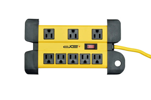 Heavy Duty 8 Outlet Surge Protector Power Strip With 25 Foot Cord And Metal Mountable Design 1050 Joules Protection UL Listed