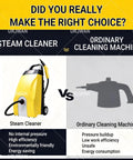 Portable Steam Cleaner Machine With Six Brush Heads Heavy Duty High Temp Steam For Kitchen Bathroom Grout Tile Upholstery Car Detailing Fast Heating Multi Surface Cleaning Tool Blue comparison with ordinary cleaning machine.