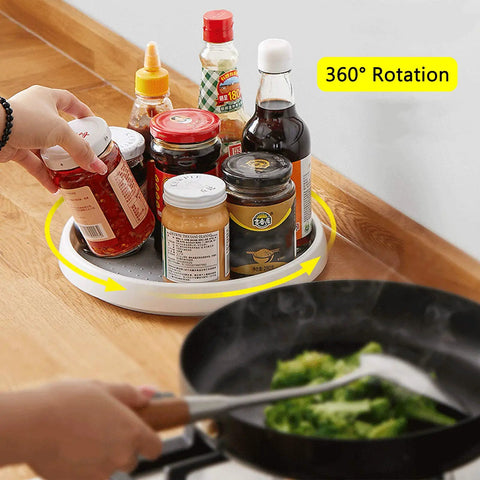 10 Inch Lazy Susan Turntable Pantry Organizer Set With Non Slip Fridge Spice Rack Spin Tray 2 Pack For Cabinets Pantries And Tables Smooth 360 Degree Rotation BPA Free And Durable Kitchen Storage
