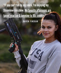 Person holding AR-6 Stinger II Compact 6-Shot Repeating Crossbow Black For Stealth Hunting And Tactical Use