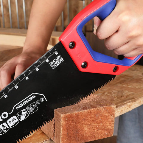 16 Inch Universal Handsaw With Non Slip Ergonomic Handle Anti Rust SK5 Steel Blade Cutting Wood