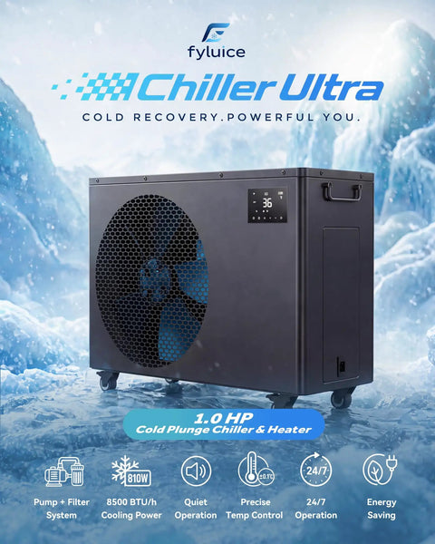 Heavy Hitter Ice Bath Water Chiller And Heater With Smart Touchscreen For Gym Recovery One Horsepower Cold Plunge Cooler with sleek design.