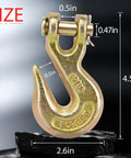 Three Eighths Inch Chain Hook Beefy Heavy Duty Grade Seventy Clevis Grab Hook For Trailer Towing Tow Chains Transport Use