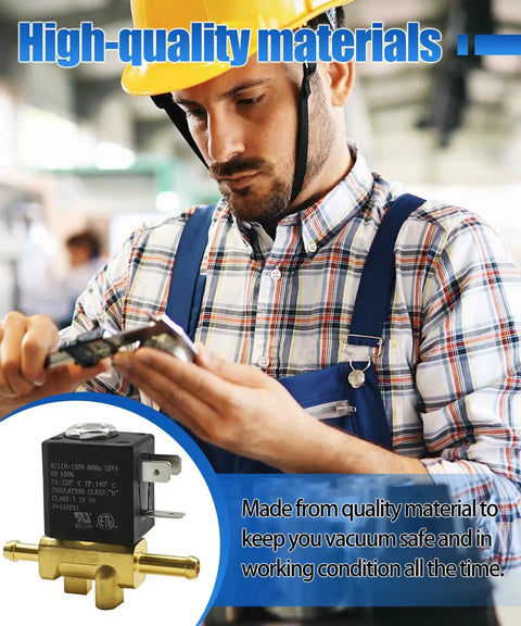 Technician installing Replacement Clean Machine Solenoid Valve 2037436 for Big Green carpet cleaners.
