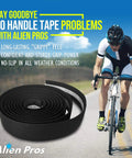 Grippy PU Handlebar Tape Set Of 2 Black For All Weather No Slip Ride Sweat Absorbing Frosted Skin Ultra Comfortable Wrap