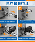 Pressure Return Valve Kit For Ryobi One Plus 18V Cordless Grease Guns installation steps with parts and instructions