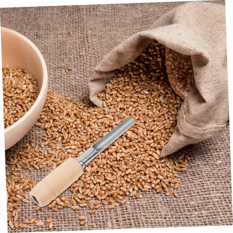 Grain Sampler Tool Stainless Steel Sampling Probe For Wheat Rice Sorghum Easy To Use And Versatile Agriculture Sampler on burlap with grains