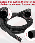 Two And A Quarter Inch Shop Vac Hose Extension, Ten Foot Cuff With 2.25 Inch Connection, Fits Most Major Brands Like Craftsman