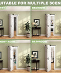 36 By 84 Inch Bifold Barn Door 6 Panel With Three Point Three Foot Hardware Kit Included Ready To Paint Primed Surface Hollow Core And MDF Molded Panels Double 18 By 84 Inch Door Panels DIY Friendly Sliding Barn Door For Your Home installed in various rooms