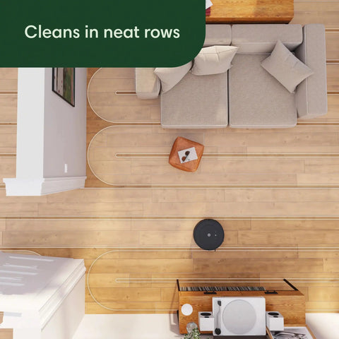 Robot Vacuum And Mop Combo With Powerful Suction And Smart Mapping For Multi Surface Floors In One Pass Easy To Use Self Charging Bagless Space Saving Design Cleans In Neat Rows And Edges Great For Pet Hair And Daily Messes cleaning wooden floor near sofa