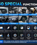 Image of Dealership-Grade All-System OBD2 Scanner For Home Mechanics And DIYers With 30 Maintenance Functions, 2026 Car Diagnostic Tool Featuring FCA CAN FD, showcasing dashboard functions.