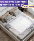 Legit Heavy Duty Disposable Underpads 36X36 Inches 50 Pack Super Soak Adult Pee Pads For Seniors And Pets on bed.