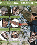 Hip Archery Quiver With Three Arrow Tubes, Durable Lightweight Nylon, Adjustable Waist Belt, Weather-Resistant Camo