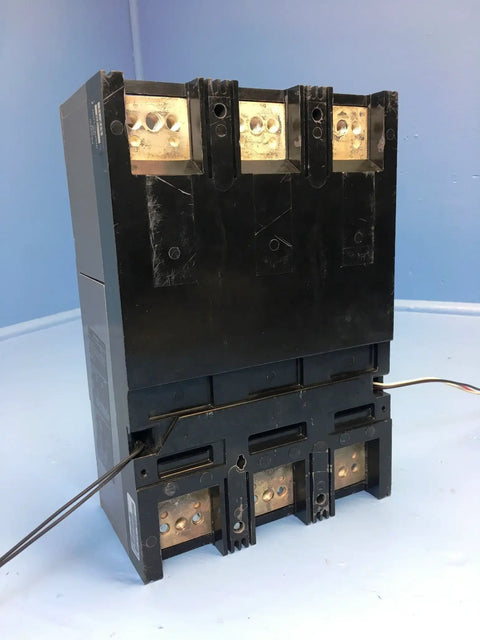 Top Dollar 600 Amp Three Pole Molded Case Circuit Breaker, heavy-duty black unit, designed for industrial electrical systems.