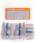 Metal Film Resistor Assortment Kit With 150 Values And 1500 Pieces, Half Watt, 1% Tolerance, organized in labeled plastic box