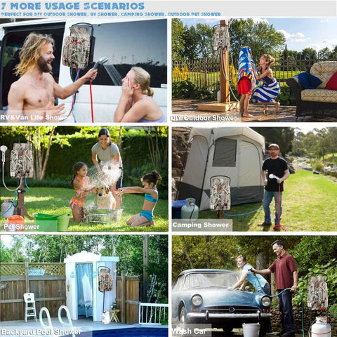 Propane Tankless Water Heater For Off Grid Adventures 1.32 GPM 5 Liter Capacity in multiple outdoor scenarios