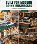 Shop Ready Full Automatic Boba Tea Cup Sealer Machine Crushes The Rush At 600 Cups An Hour in modern drink businesses.