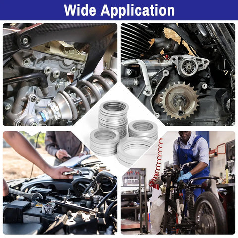 600 Piece Aluminum Crush Washer Set For Auto Oil Pan And Drain Plug Seals, 18 Metric Sizes M6 To M24 in automotive settings