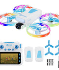 Mini Foldable Drone With 4.3 Inch Screen Remote No Smartphone Needed 720P HD Dual Camera LED Lights Optical Flow Hover
