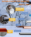 Image showing heavy duty water pipe heat blanket compatible with metal and plastic pipes in icy conditions.