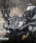 Rhino Grip XL Double Set Pair For ATV Gear Mounts, 360 Degree Rotating installed on camouflaged ATV
