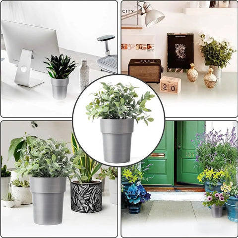 Stealth Mini Flower Pot Safe With Realistic Plant Deco And Key Lock Secret Stash Box For Cash Keys Phones on desk and outdoor