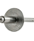 Large Flange Stainless Steel Blind Rivets 1/8 Inch By 3/8 Inch Open End 4 To 6 Grip Range showing side view