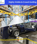 Go-To Yellow Plastic Chain 25 Ft 1.42 Inch Link High Visibility Barrier for Crowd Control in warehouse and event setting