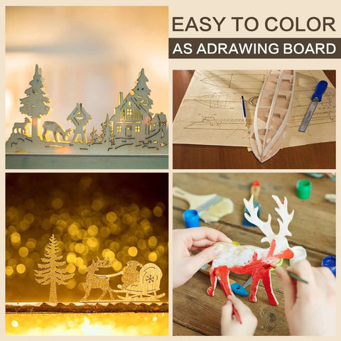 36-pack balsa wood sheets, 12x12x1/16 in, unfinished basswood boards for laser cutting and crafts (Amazon)