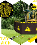 Top Notch Heavy Duty Debris Containment Barrier For Tree Work 4 Panel Safety Barricade with arborist in action