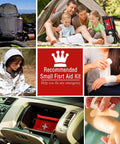 Small 166 Piece Emergency First Aid Kit for Outdoors Camping Auto Home and Workplace with Grab And Go Ready To Use Supplies to Clean Treat and Protect Minor Injuries for Family Safety