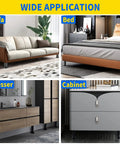 Heavy Duty Adjustable Cabinet Legs With Swivel Base Leveling Kit, Black Metal Furniture Feet Set For Uneven Floors under sofa and bed