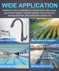 Wide application of Smart Pump Controller With Dual Metal Connectors in home, garden, and industrial settings.