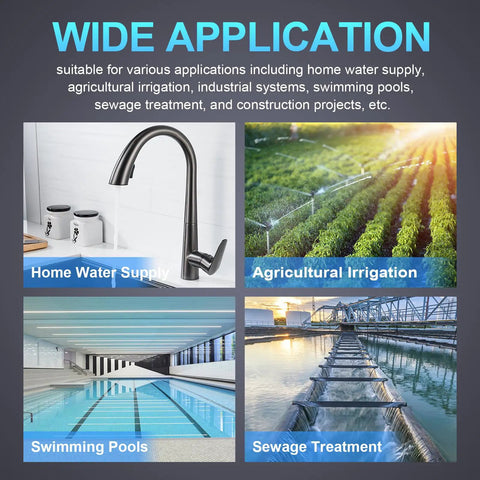 Wide application of Smart Pump Controller With Dual Metal Connectors in home, garden, and industrial settings.